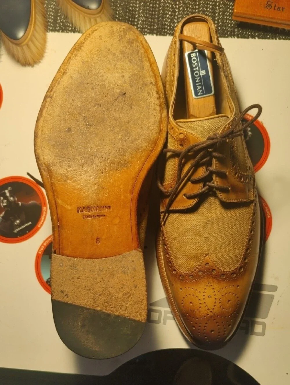 Magnanni Brown & Tan Brogue Wingtip Derbys